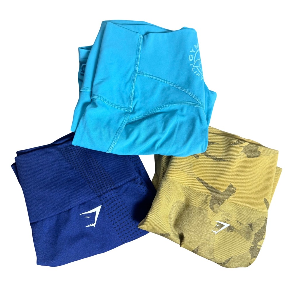 Gymshark Bundle 3 Small Shorts Gym Girl Activewear Lot